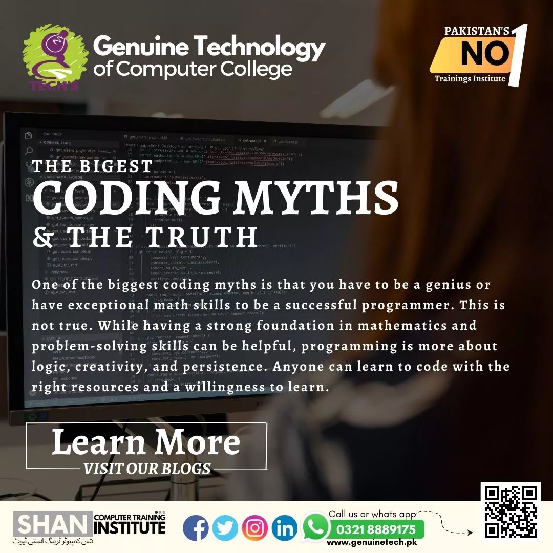 The Biggest Coding Myths and the Truth - short courses in lahore