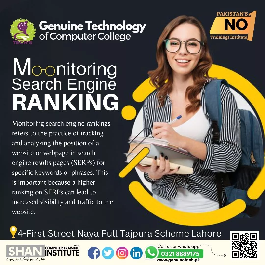 Monitoring Search Engine Ranking - short courses in lahore