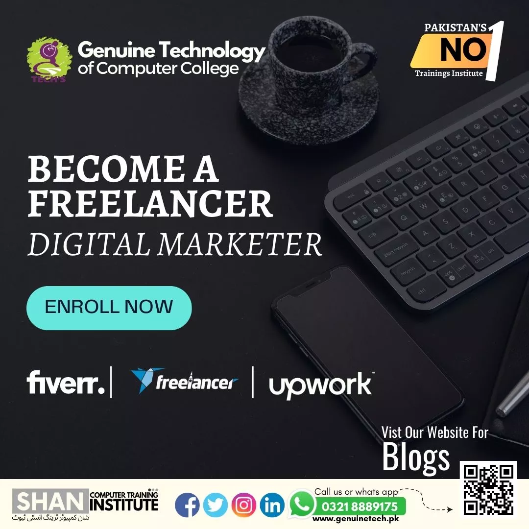 Becoming a freelance digital marketer - short courses in lahore