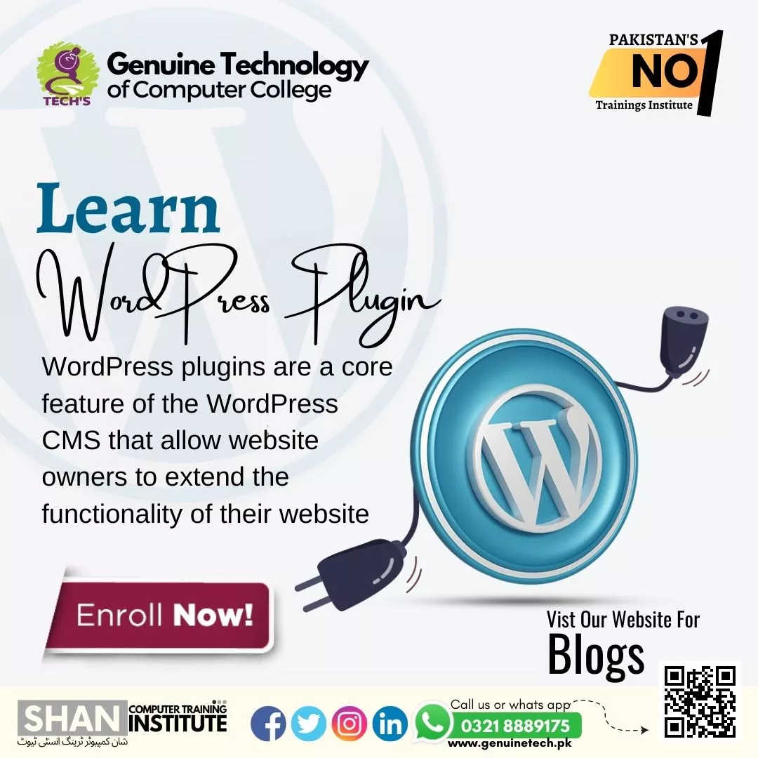 Learn WordPress Plugins - short courses in lahore
