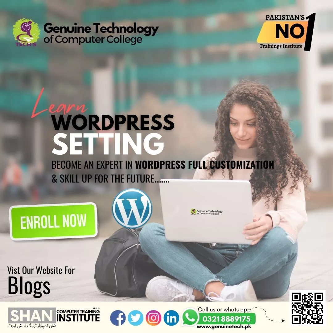 Learn WordPress Setting - short courses in lahore