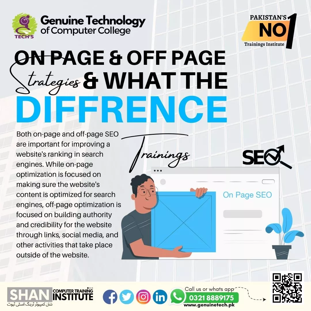 What the Difference On Page and Off Page Strategies - short courses in lahore