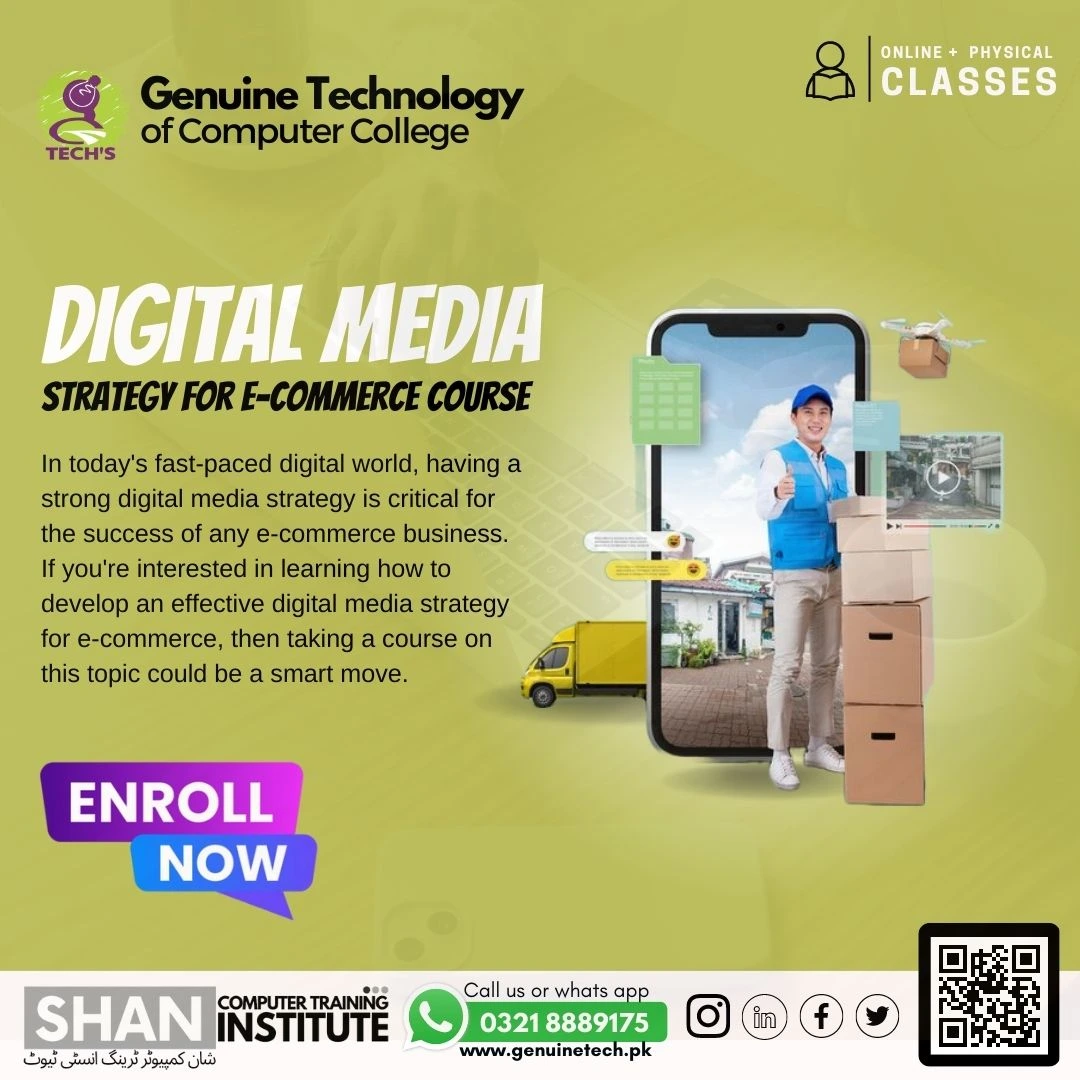 Digital Media Strategy for E-Commerce Course - short courses in lahore