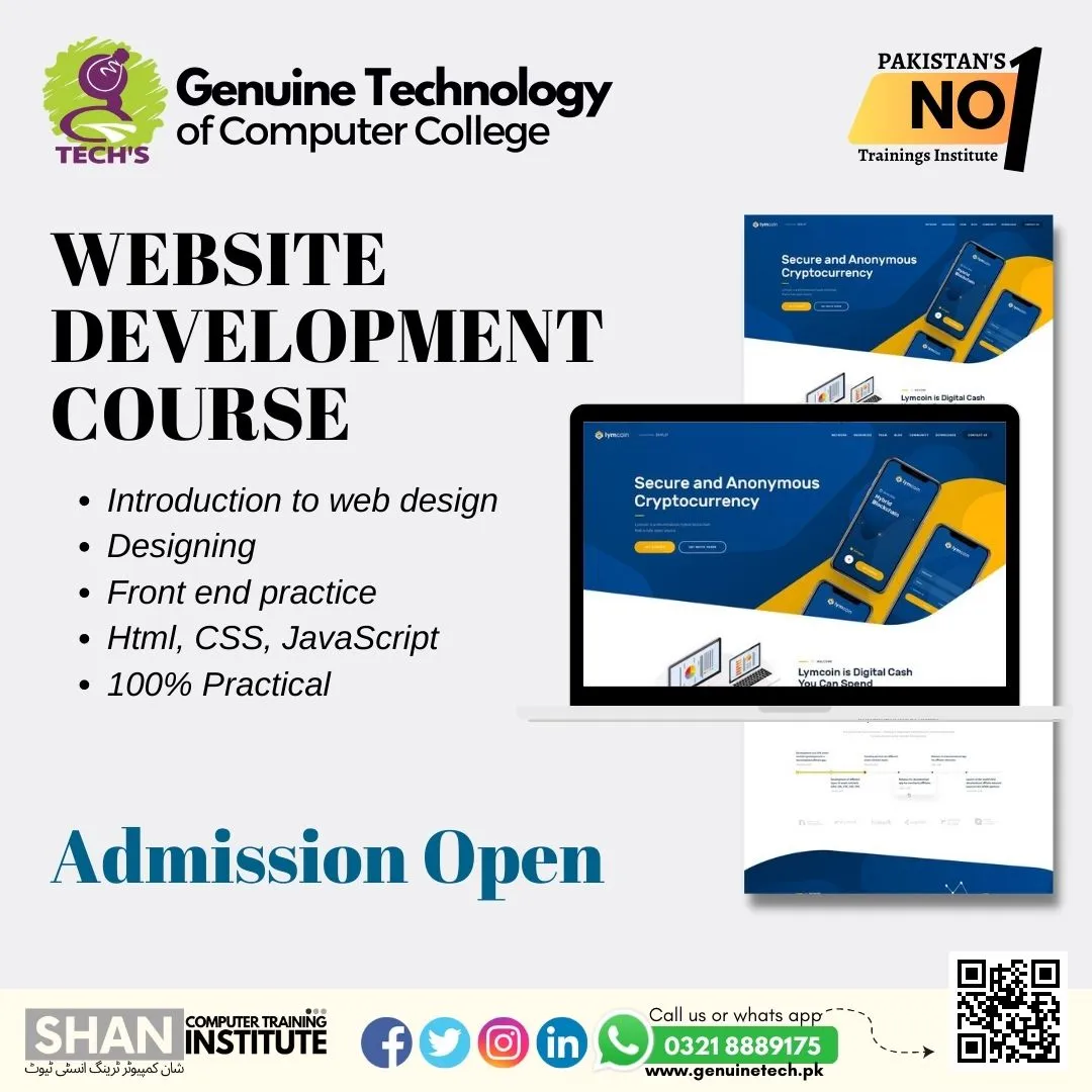 Web Development Courses - short courses in lahore