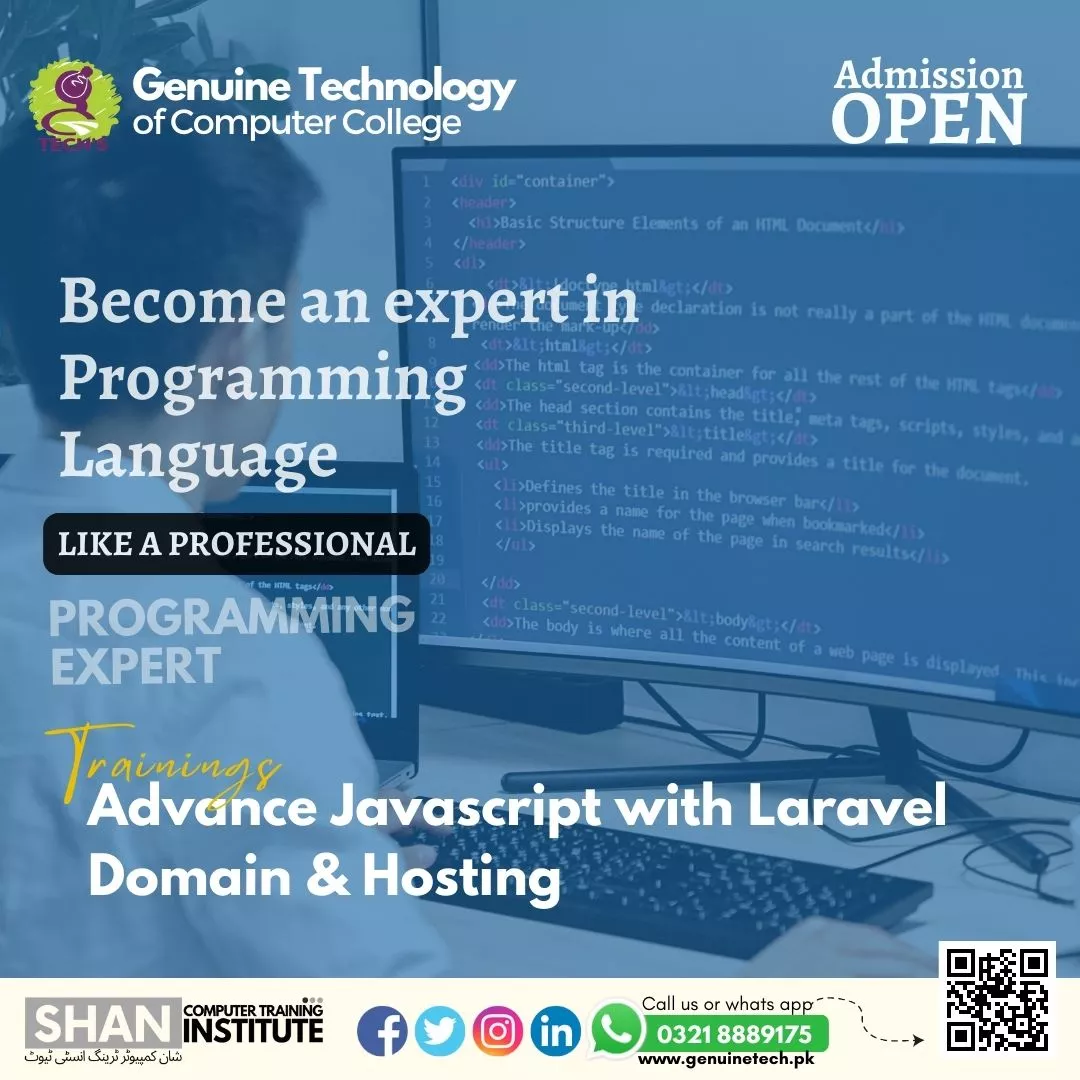 Become an Expert In Programming Language - short courses in lahore
