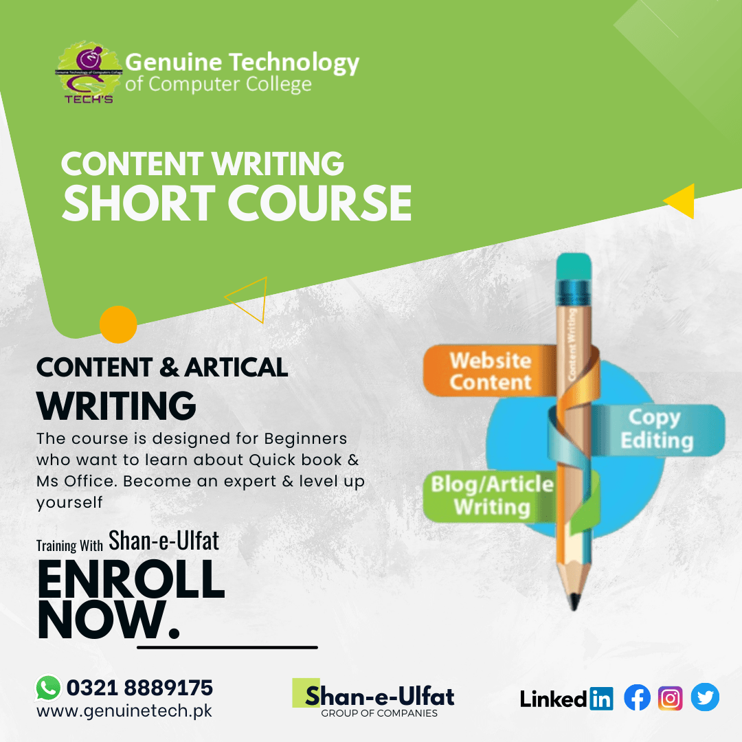 Content Writing Course - shan computer trainings institute