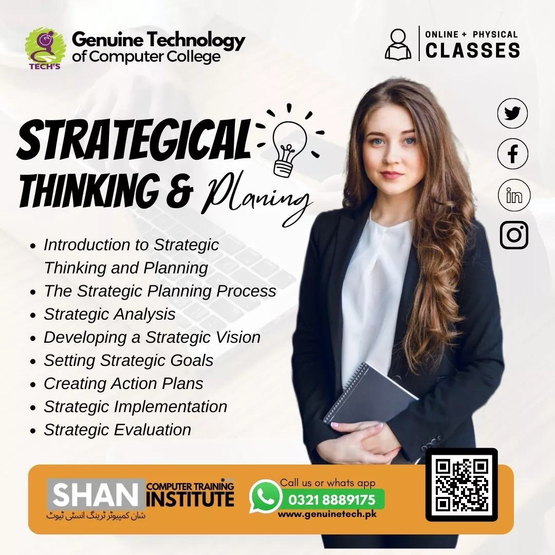 Strategical thinking and planning - short courses in lahore