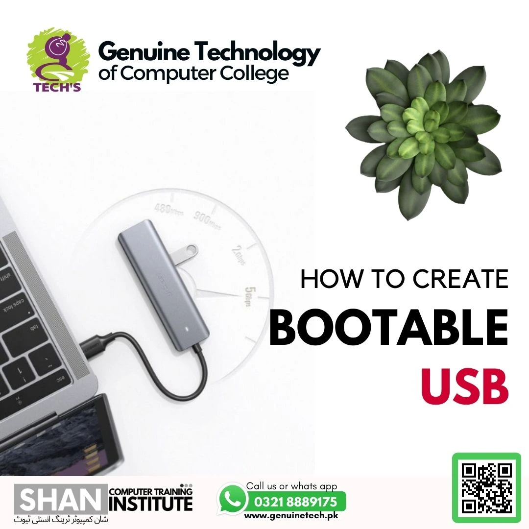 How to Create a Bootable USB - shan computer trainings institute