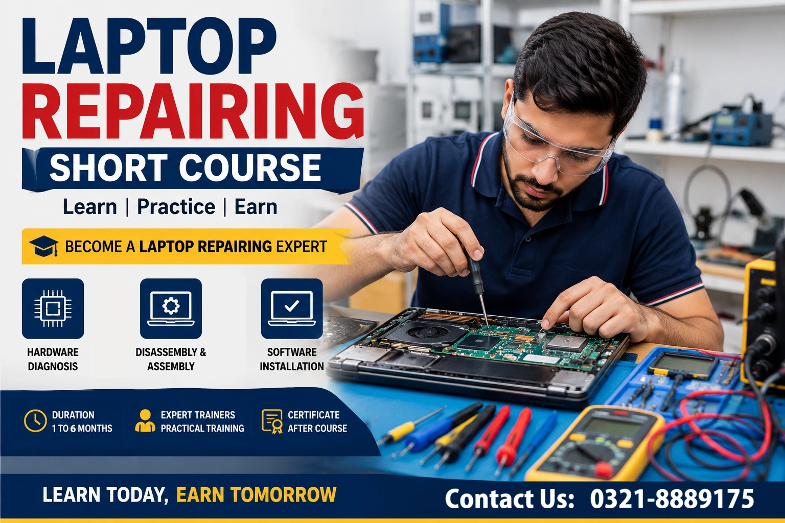 Certified Laptop Repairing Short Courses in Lahore Pakistan