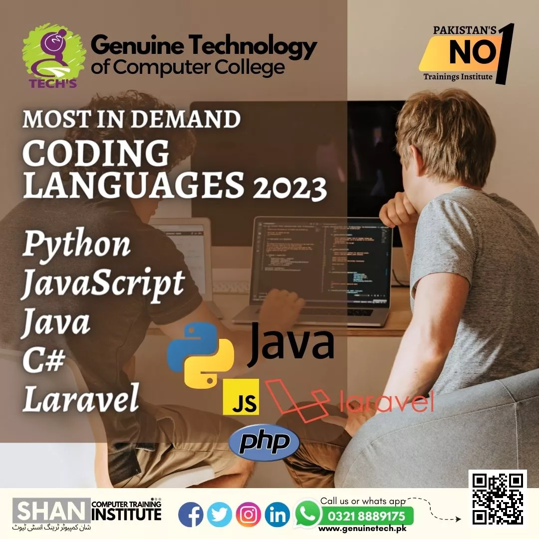 Most in Demand Coding Languages 2023 - short courses in lahore