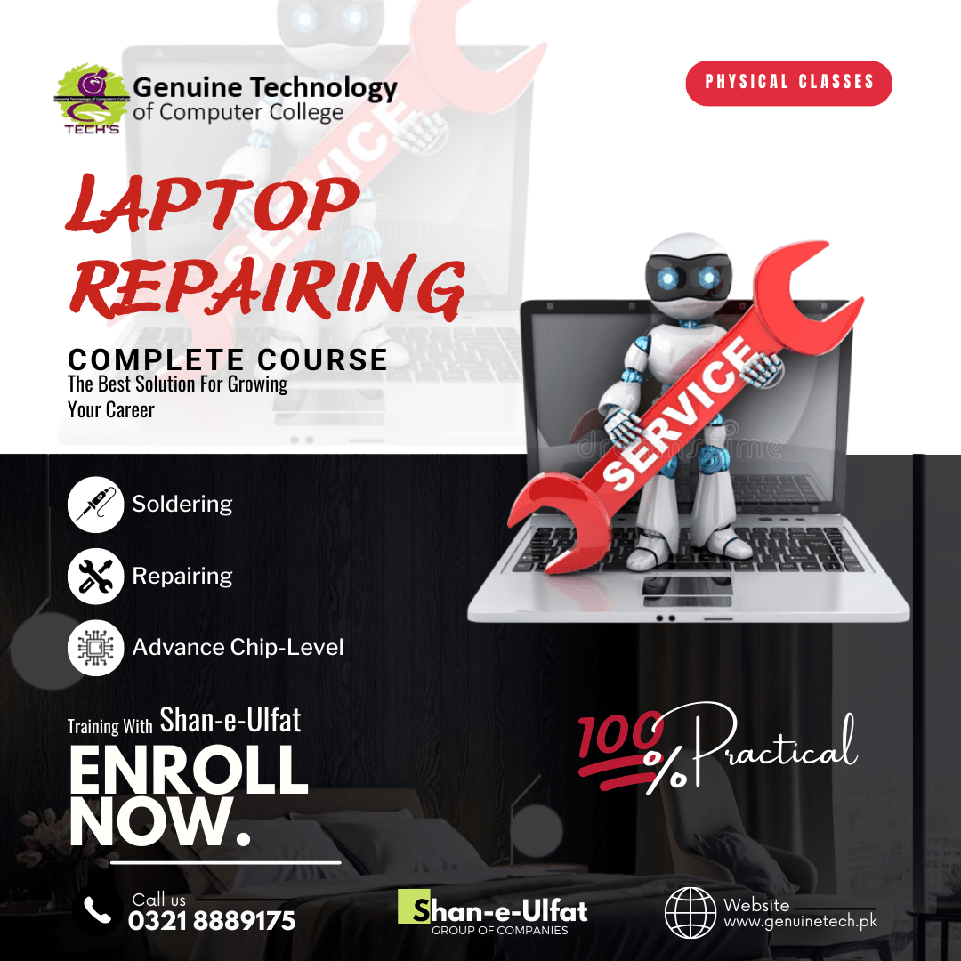 learn laptop repairing, laptop repair Lahore course