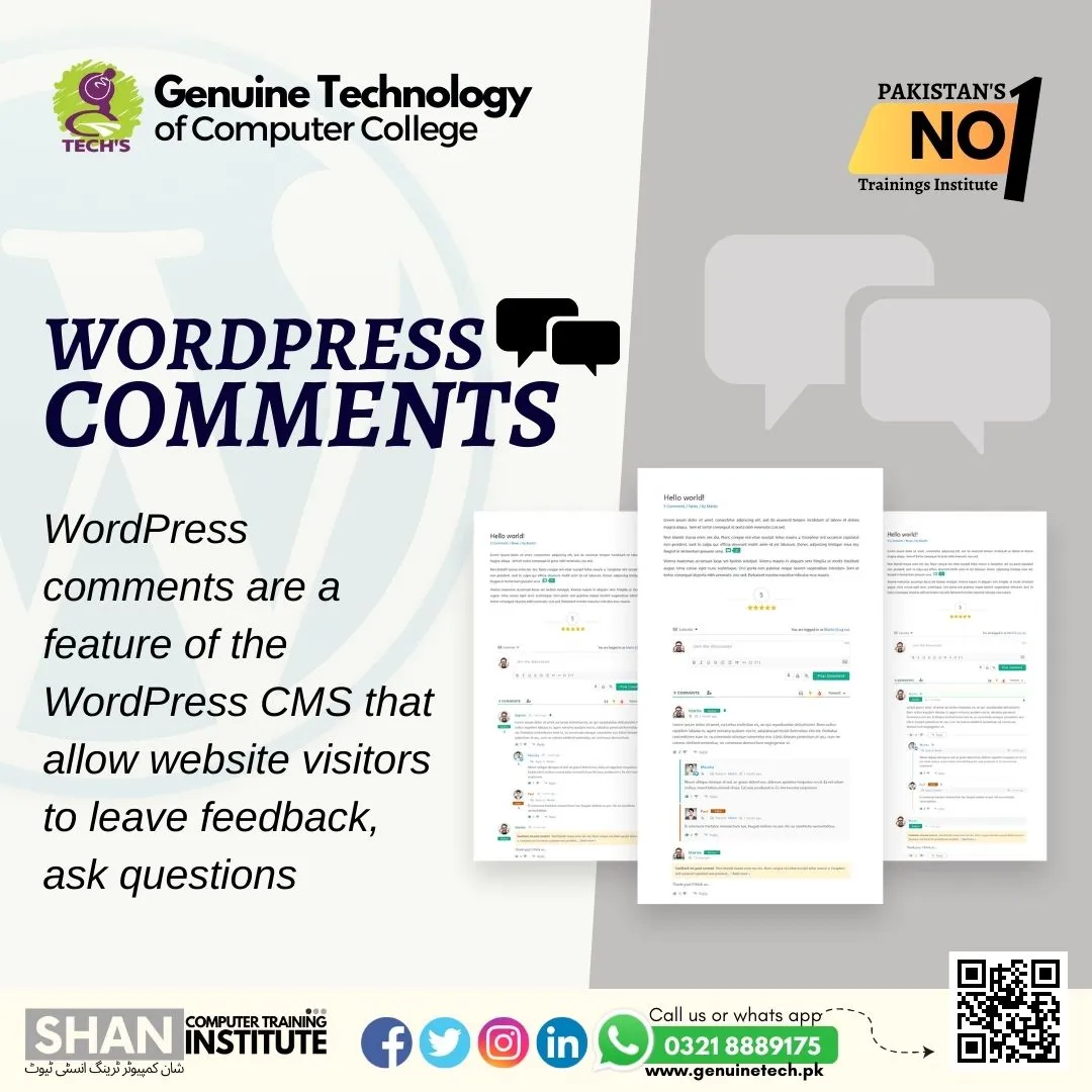 wordpress comments - short courses in lahore