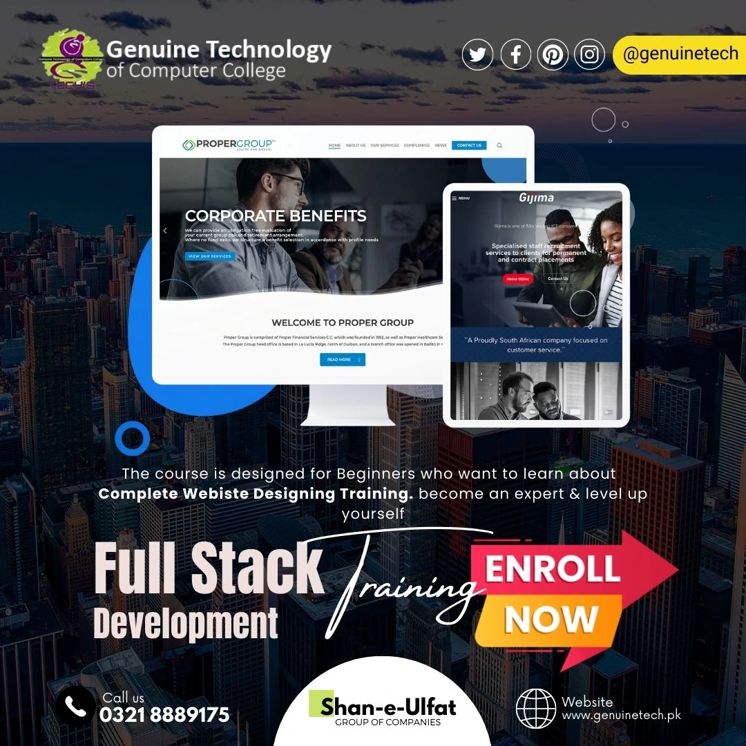 best web development full stack training, learn web design & development