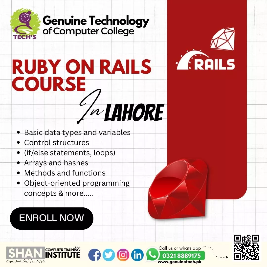 ruby rails language, ruby on rail course in lahore