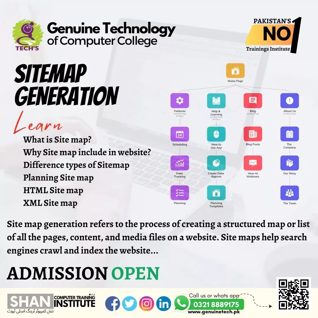 Sitemap Generation - short courses in lahore