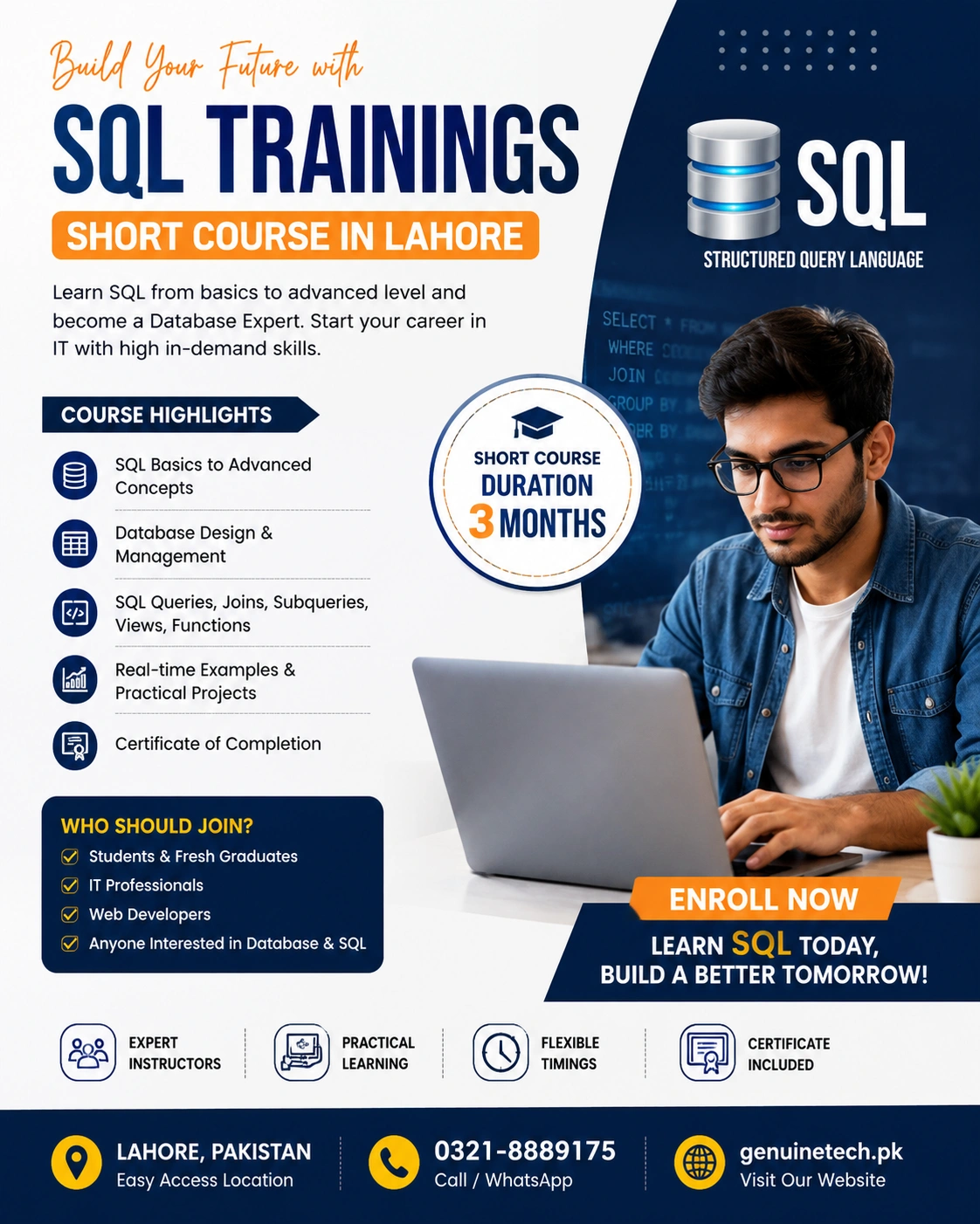 Learn SQL Server Database Trainings Course in Lahore