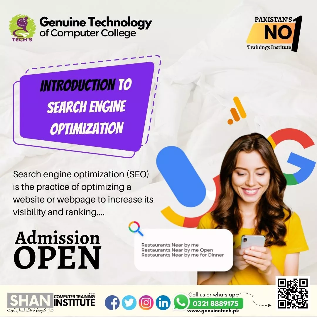 Introduction to Search Engine Optimization - short courses in lahore