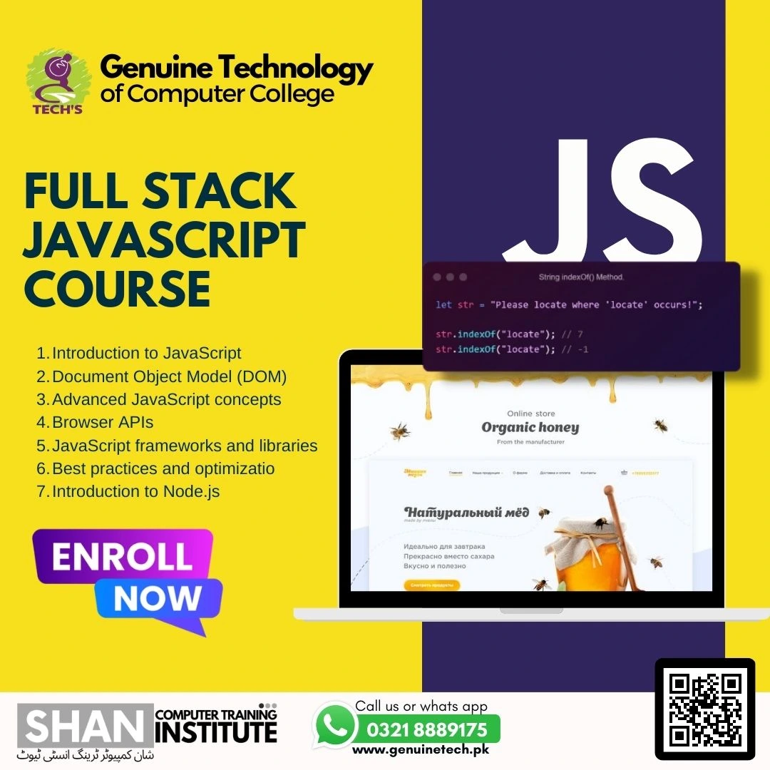 Full Stack JavaScript in Lahore - shan computer trainings institute
