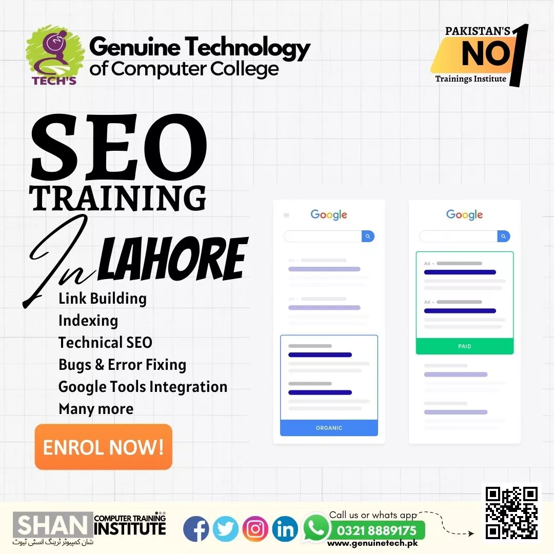 SEO Training Course in Lahore - short courses in lahore