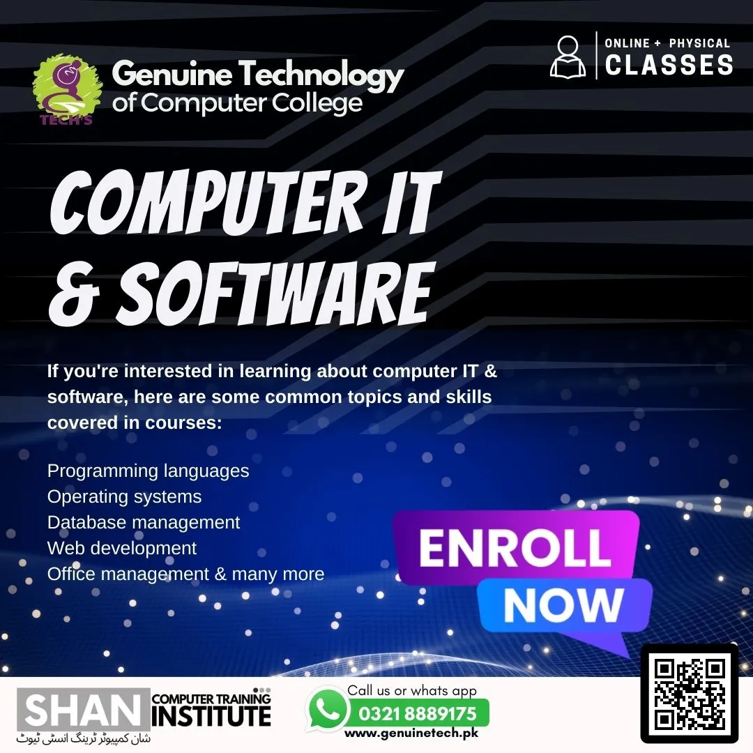 Computer IT and Software Training Courses - short courses in lahore