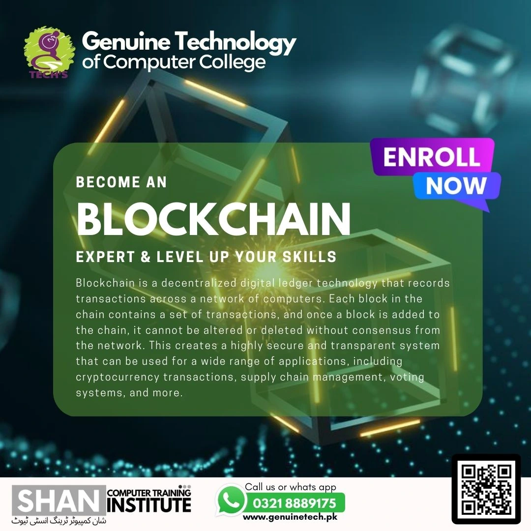 Blockchain training course in Lahore - shan computer trainings institute