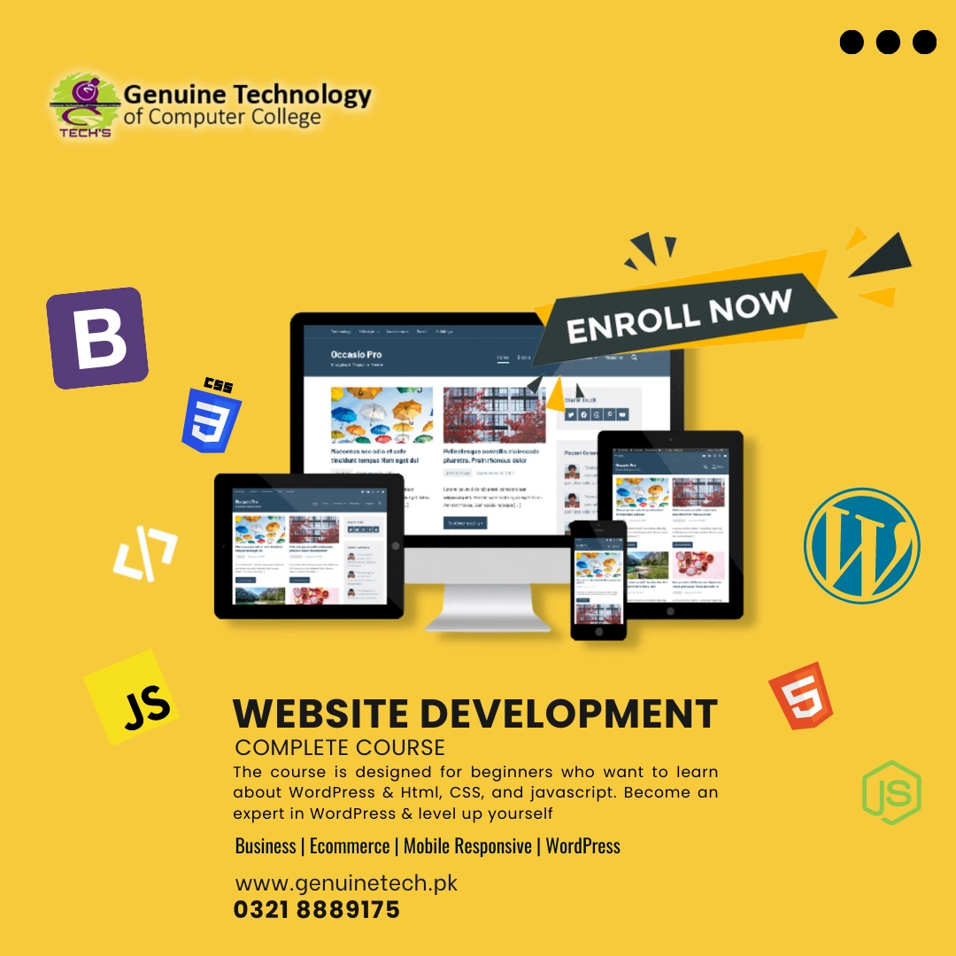 Web Development Course in Rawalpindi - short courses in lahore