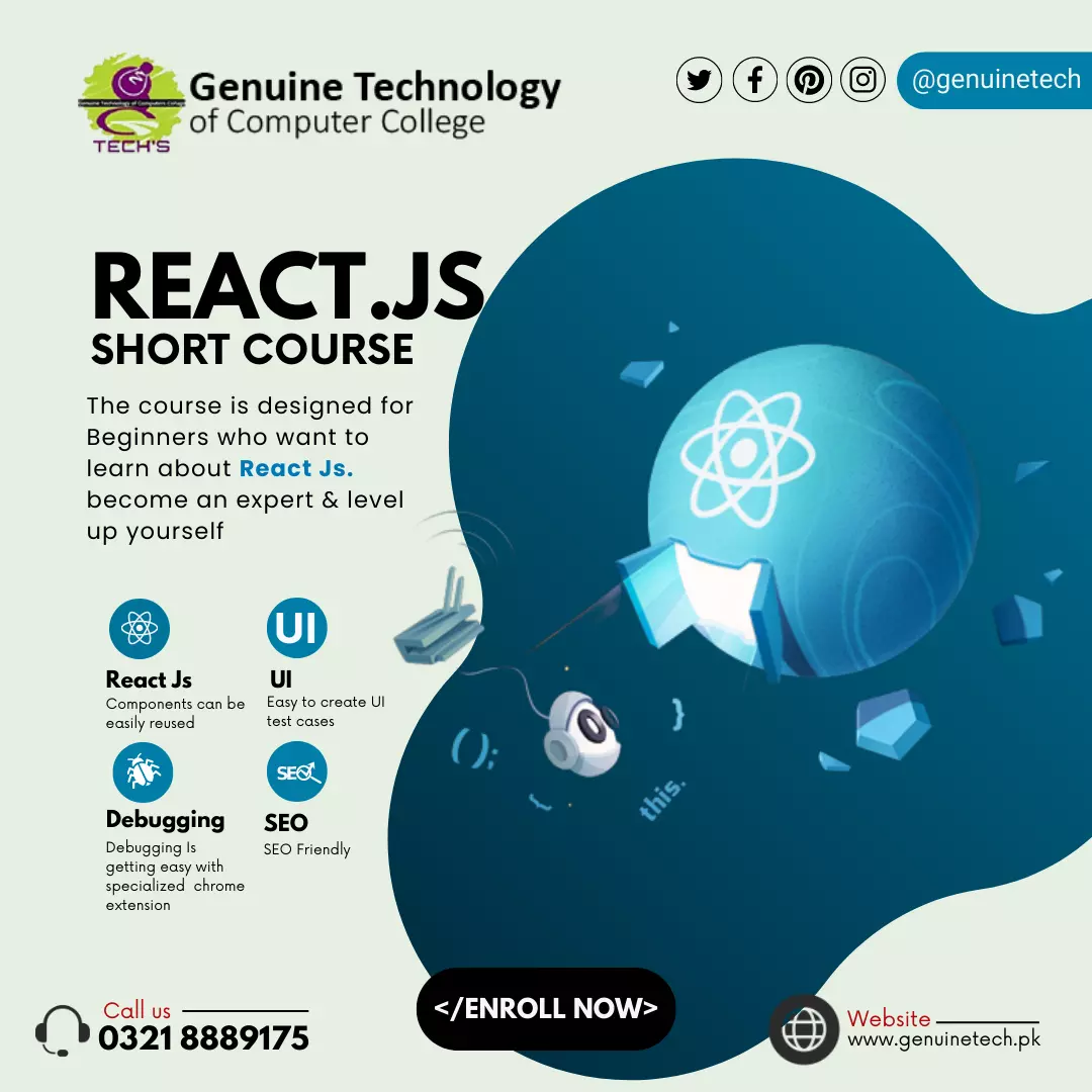 React Developer course In Lahore - short courses in lahore