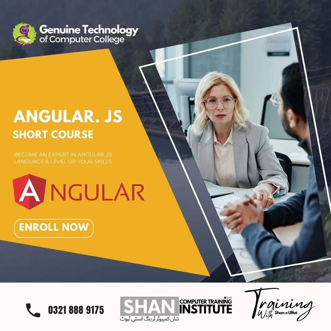 Angular JS Course in Lahore - Shan College - Computer Trainings