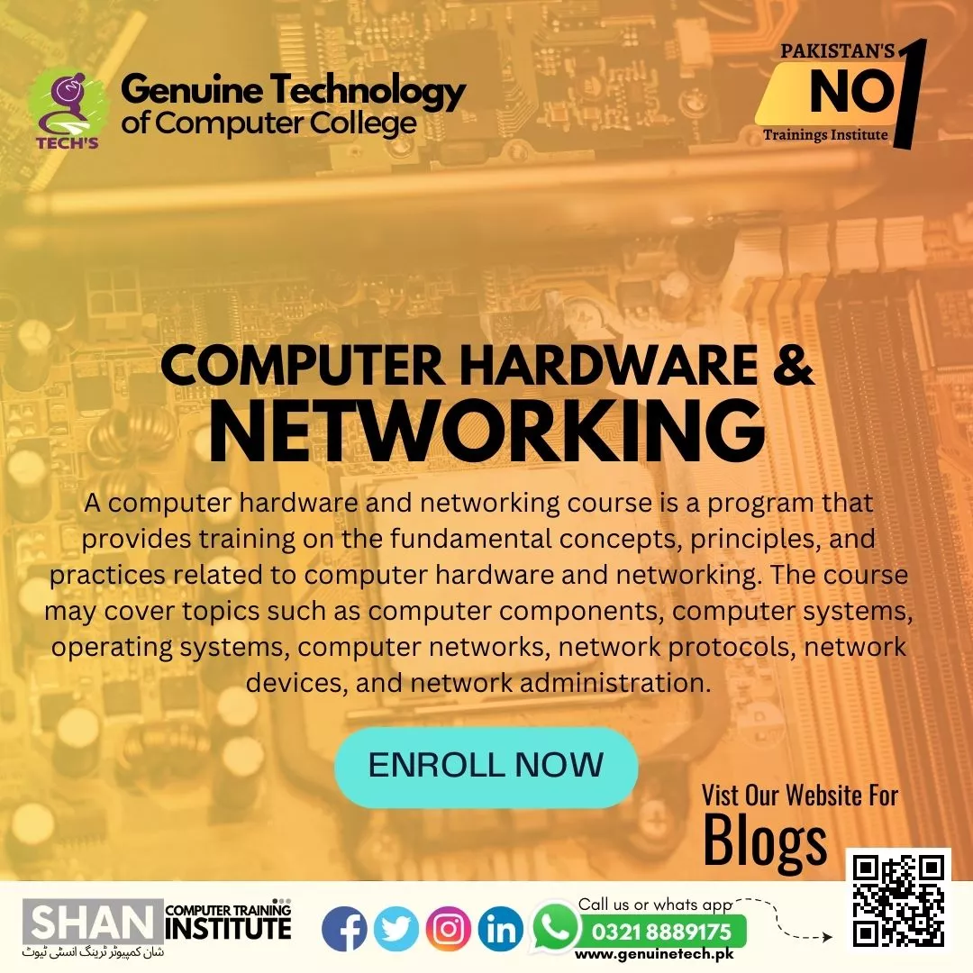 Computer Hardware and Networking - short courses in lahore