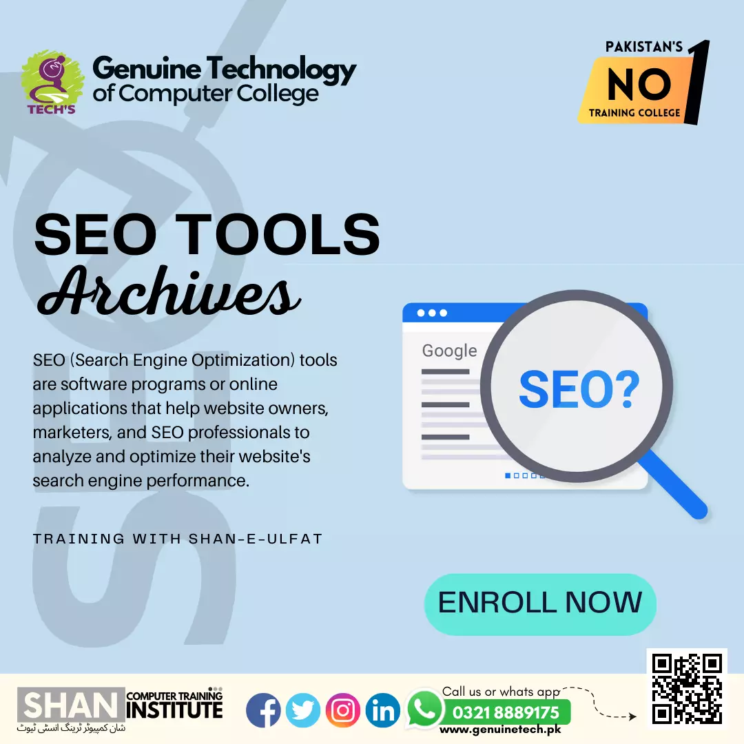 seo tools archives training, become seo expert in Pakistan