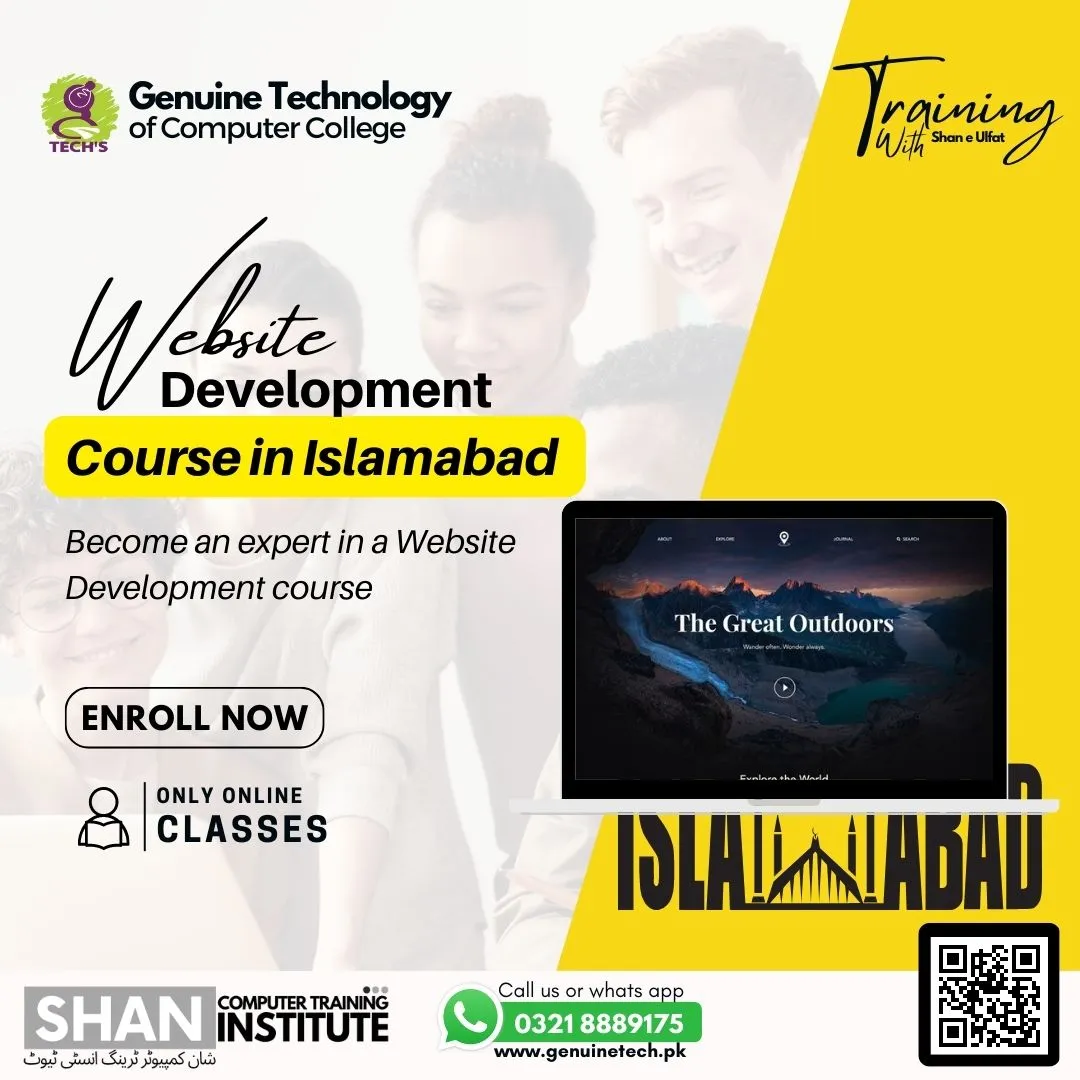 Web Development Course in Islamabad - short courses in lahore