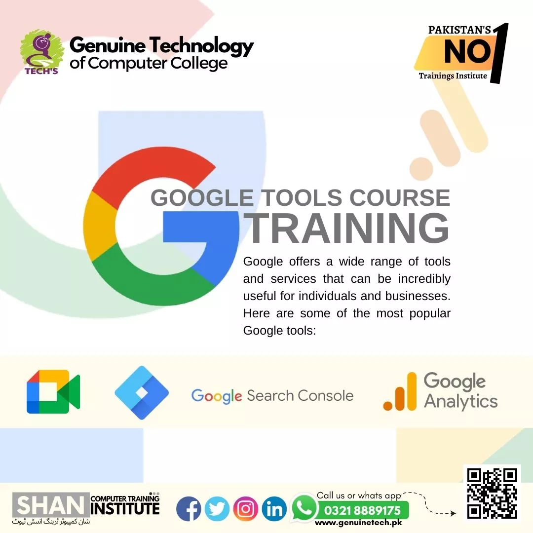How to Use Google Tools Training in Pakistan - short courses in lahore