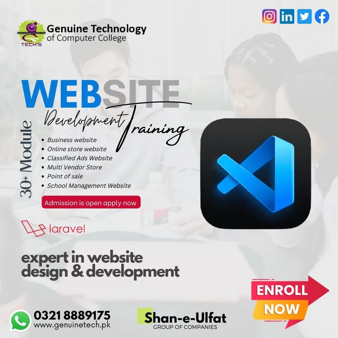 Web Development Courses in Lahore Pakistan - College - Computer Trainings
