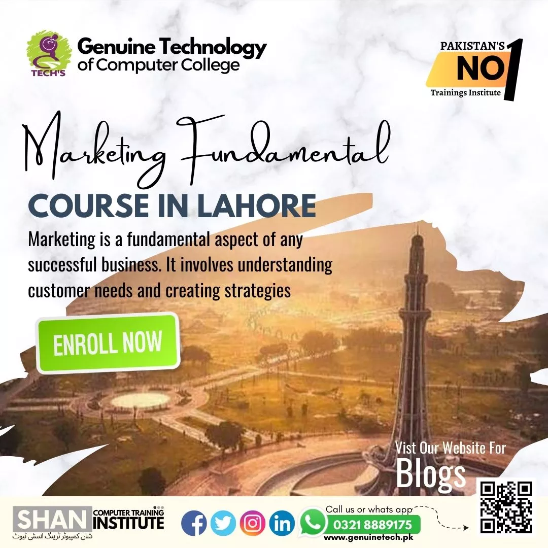 marketing fundamental course in Lahore