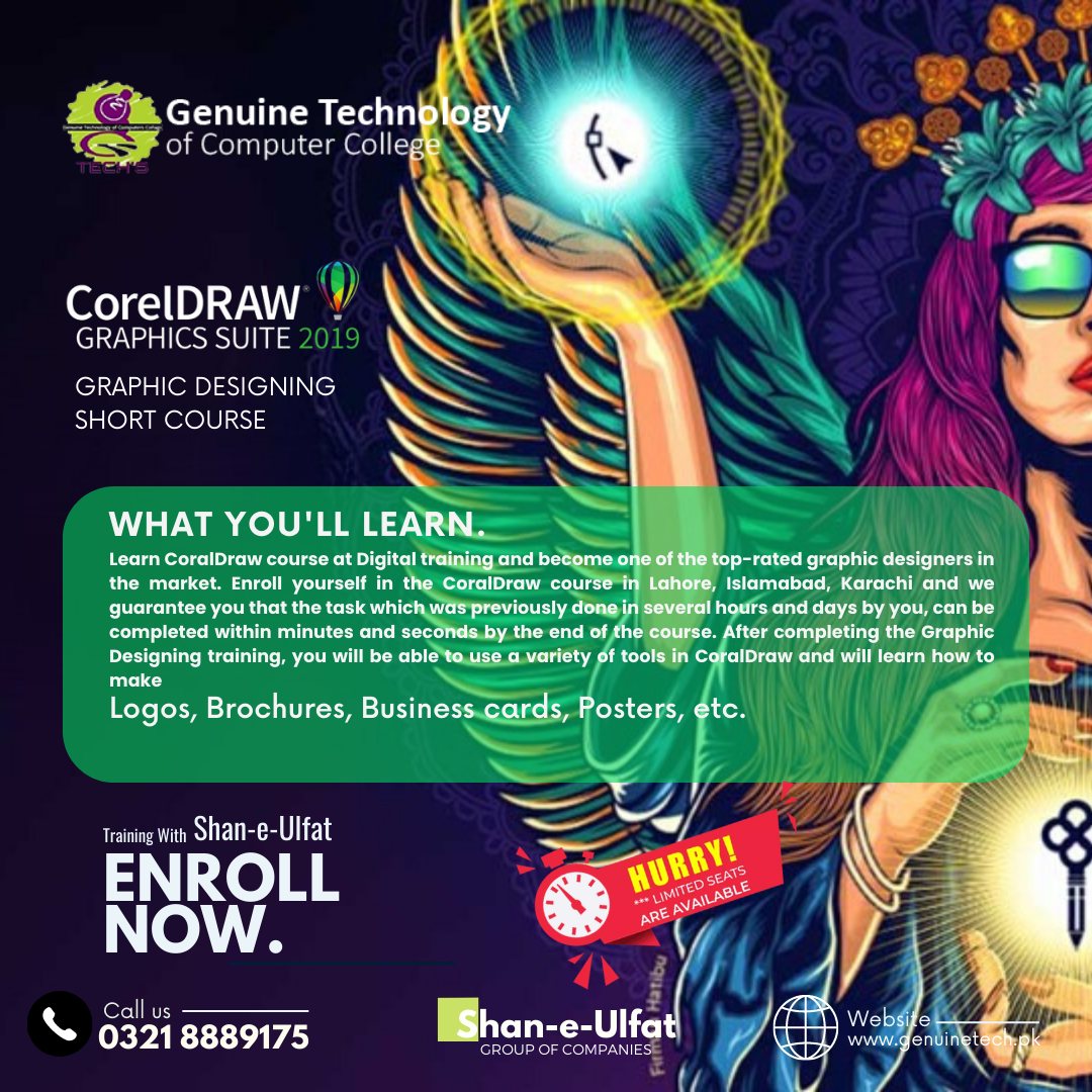 CorelDRAW Short Course - short courses in lahore