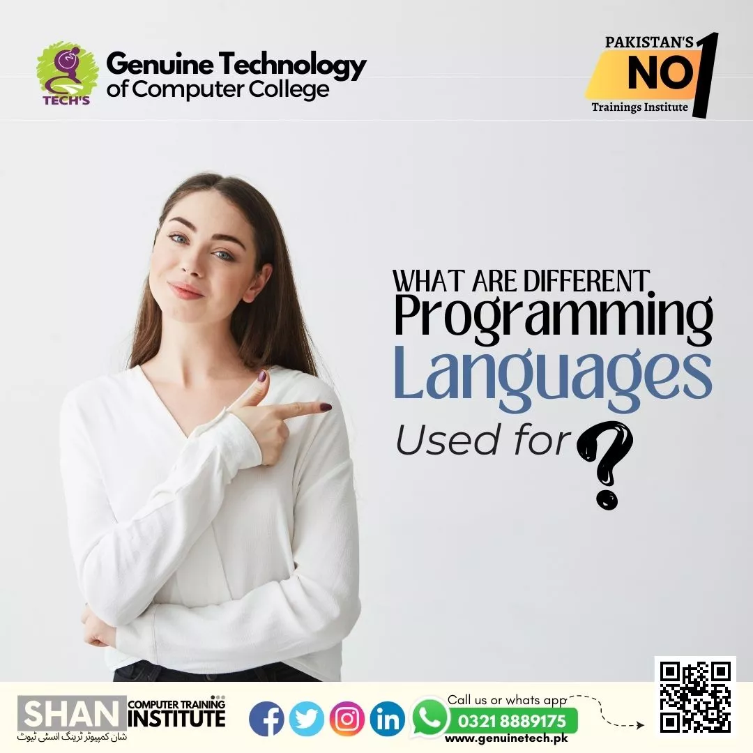 What are different programming languages used for? - short courses in lahore