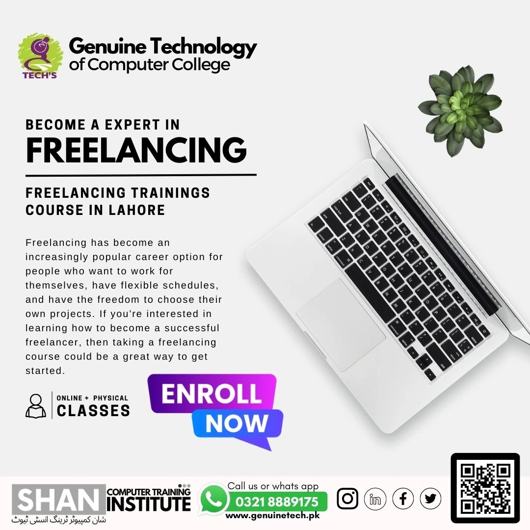 Freelancing Trainings Course in Lahore - shan computer trainings institute