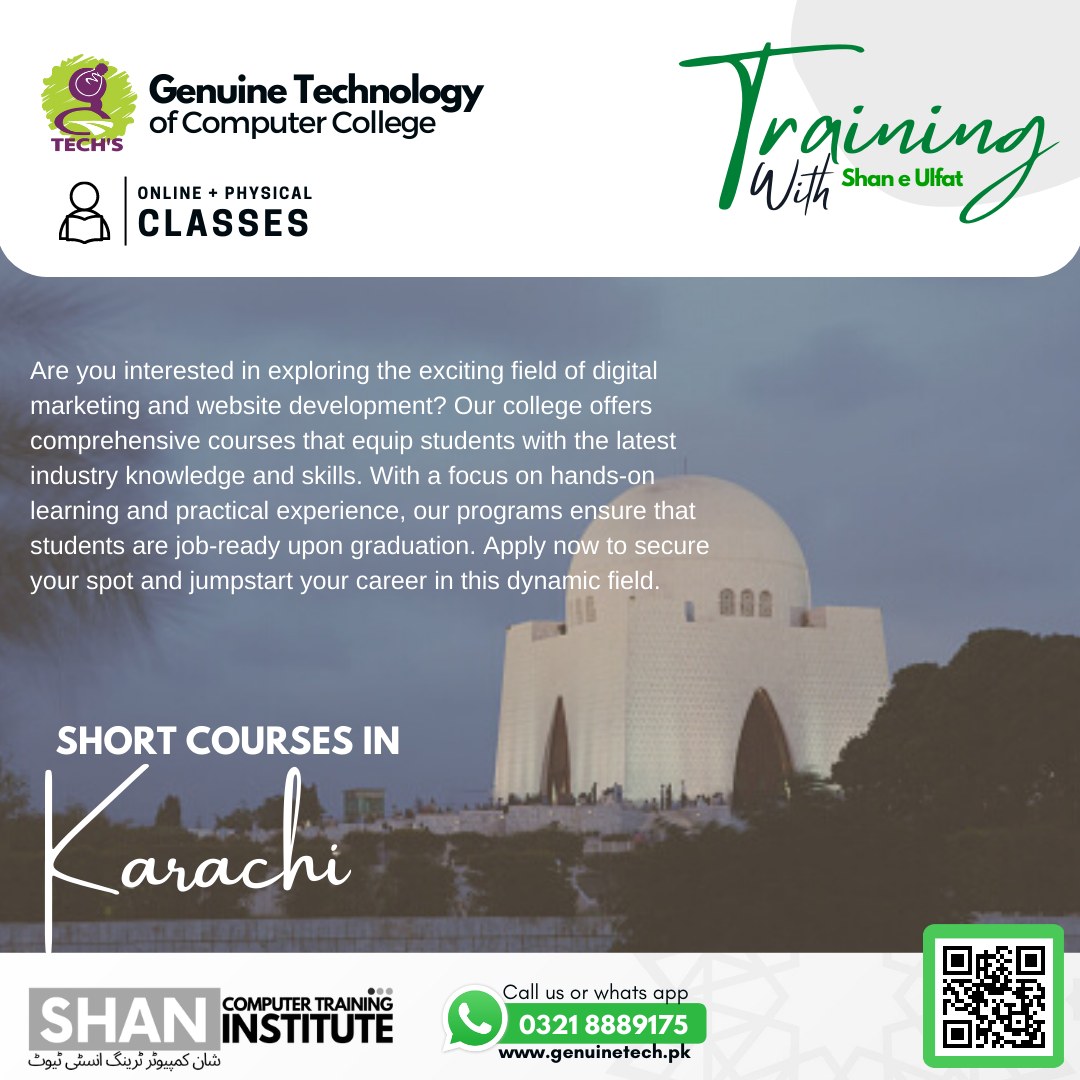 Computer Short Courses in Karachi | Genuine Tech - short courses in lahore