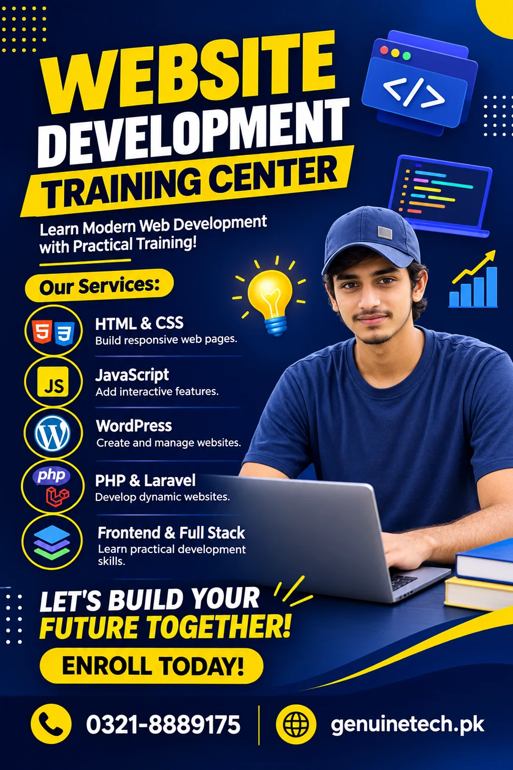 website development training center - Genuine Technology college