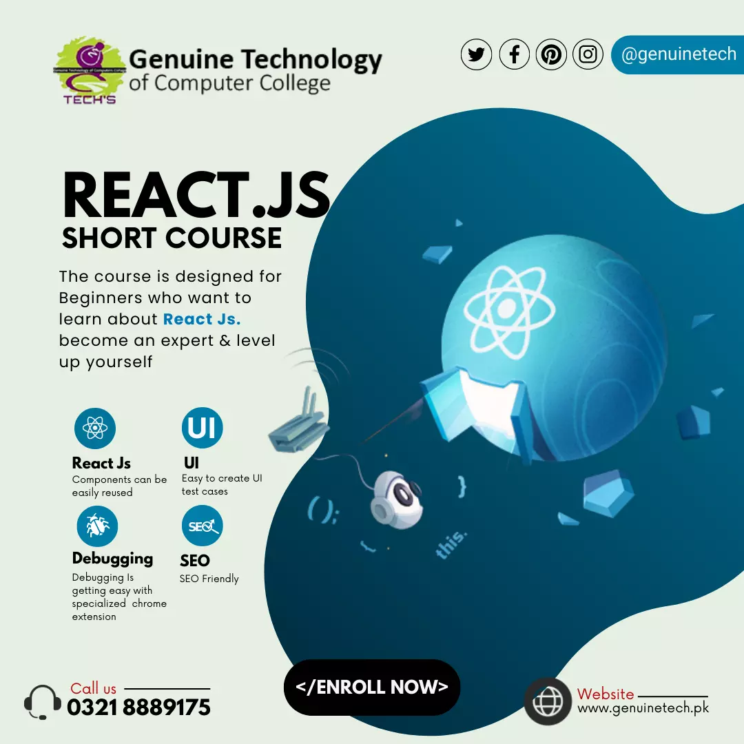 React Development Course in Lahore - shan computer trainings institute