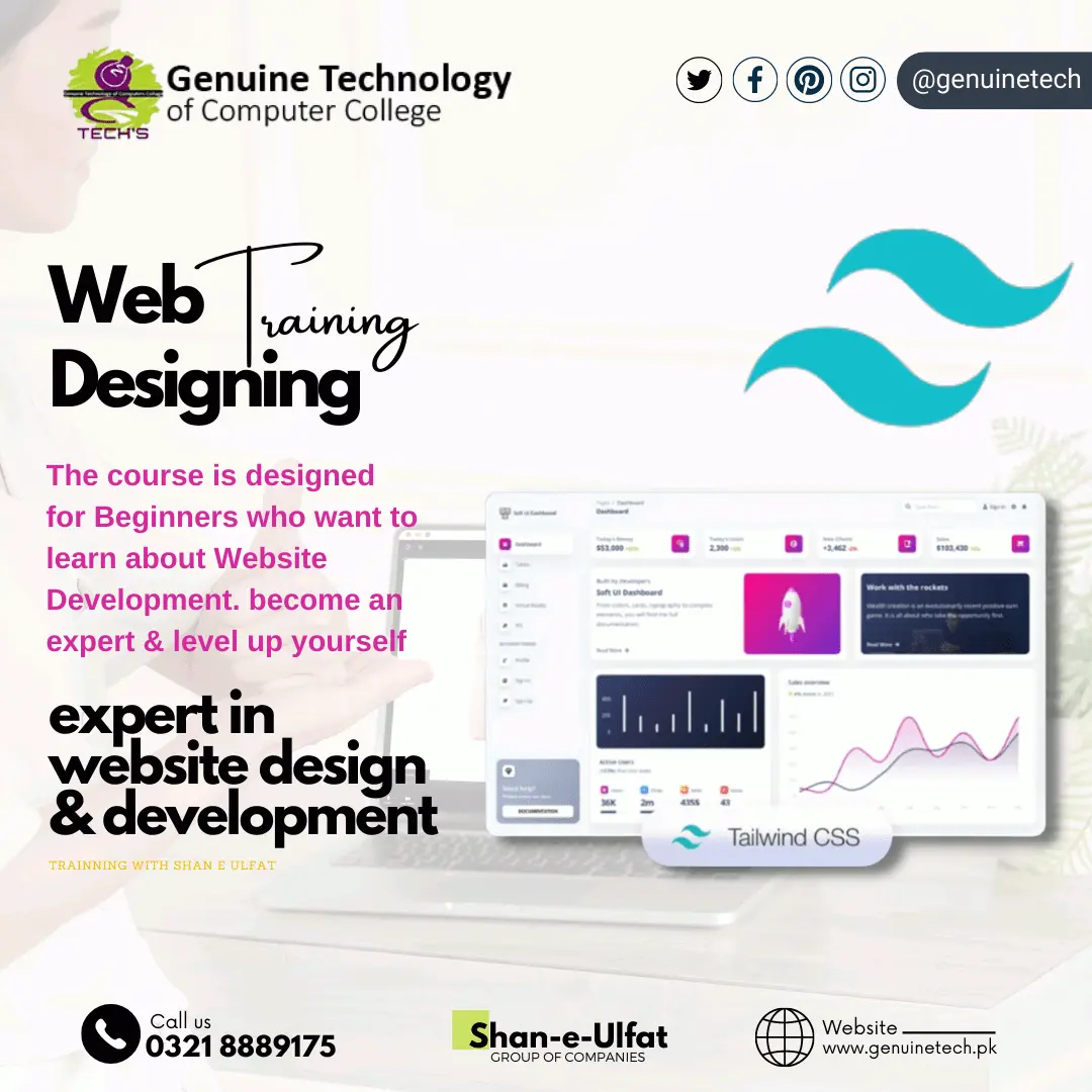 Expert in Web Design and Development  - genuine technology of computer college by shan ulfat