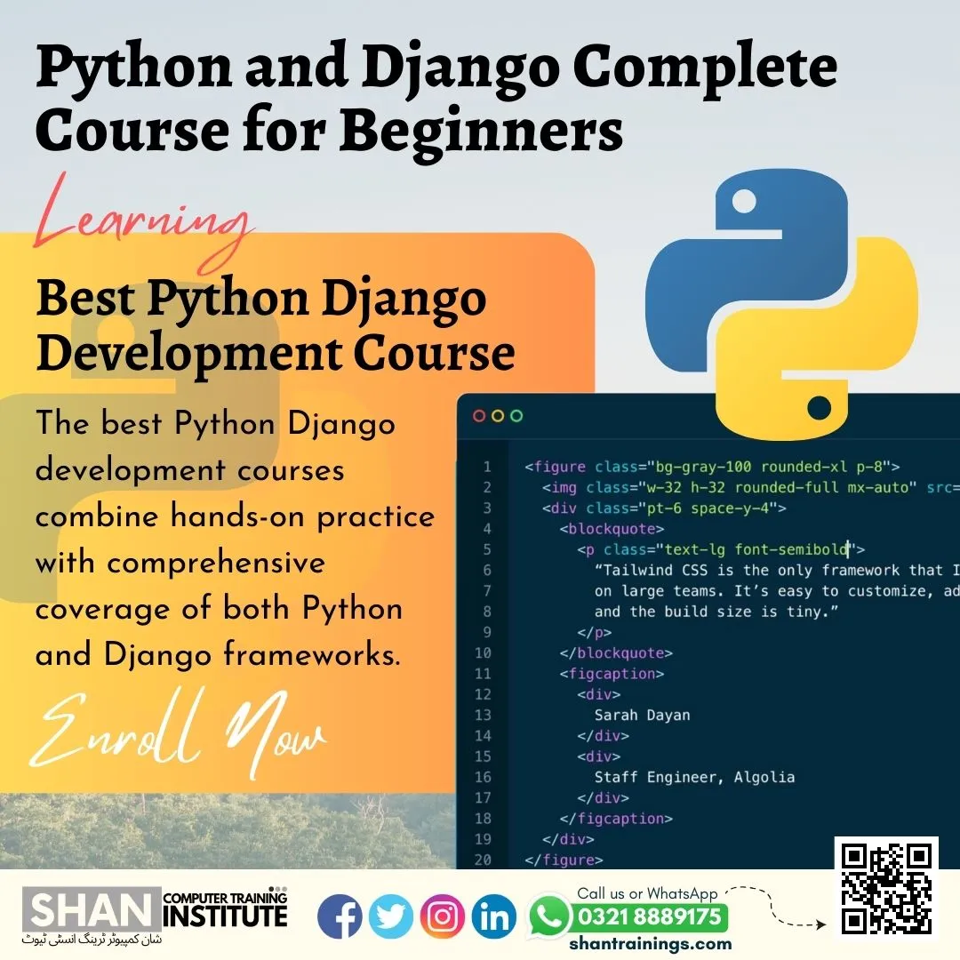 Full-Stack Python and Django Course for Beginners - shan computer trainings institute