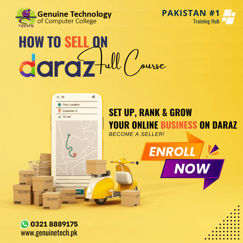 Become A Daraz Reseller Course - genuine technology of computer college by shan ulfat